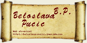 Beloslava Pučić vizit kartica